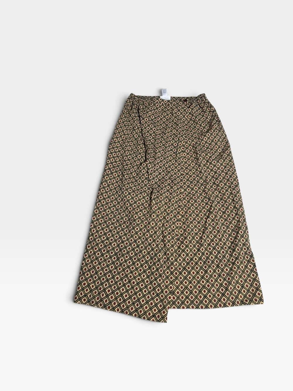 Vintage Diane Von Furstenberg Skirt Large Geometric Medallion A Line Midi USA L